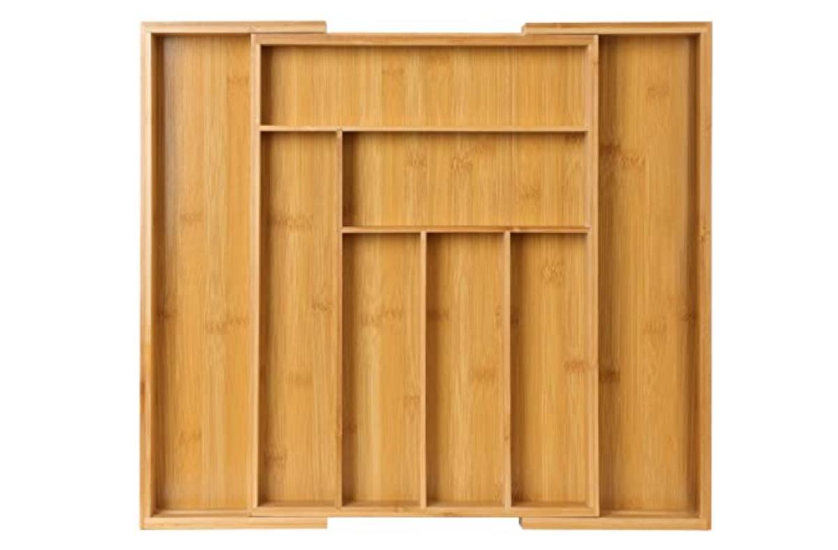 Bamboo Expandable Drawer Organizer for Utensils